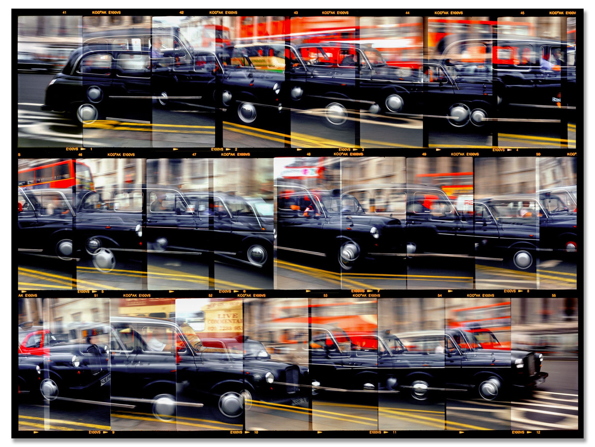 London Taxis, Trafalgar Square, 2003